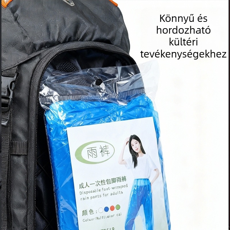 Hosszú, vastag esőnadrág lábvédővel és vízálló poncsóval, kültéri használatra, férfiak és nők számára, ideális raftinghez és kerékpározáshoz