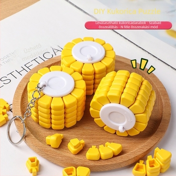 3D puzzle játék – DIY kukoricaszem összeállítás oktatási fejlesztéshez, ABS anyag, 7–14 éveseknek