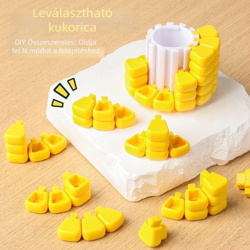 3D puzzle játék – DIY kukoricaszem összeállítás oktatási fejlesztéshez, ABS anyag, 7–14 éveseknek