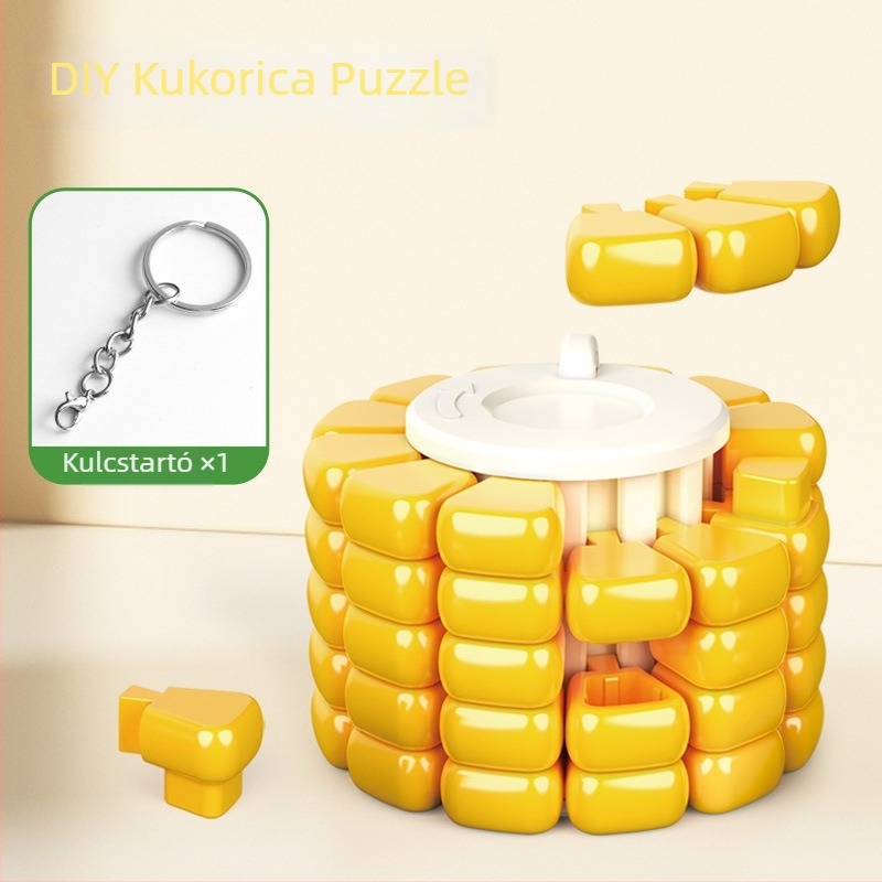 3D puzzle játék – DIY kukoricaszem összeállítás oktatási fejlesztéshez, ABS anyag, 7–14 éveseknek