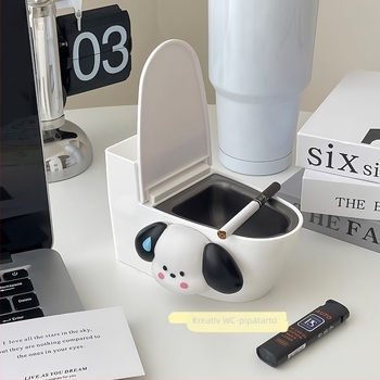 Falra szerelhető WC-hamutartó fedővel, ABS, dekoratív, logó nyomtatott, egyszerű stílus