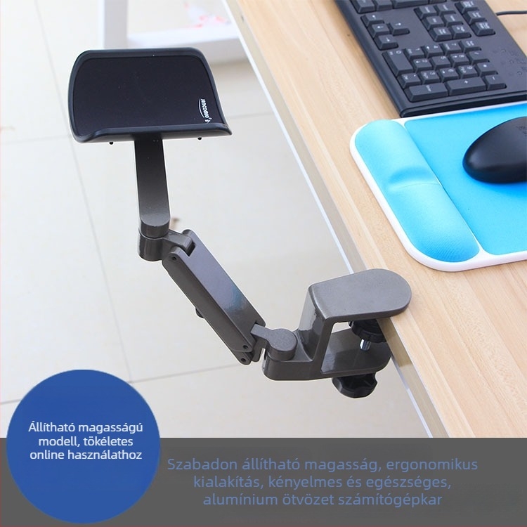 Alumíniumötvözet asztali egérpad, kétoldalas kialakítás és csuklótámogatás, OEM feldolgozás