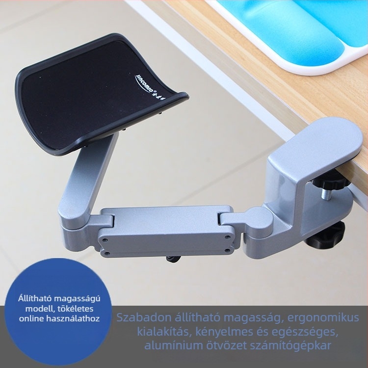 Alumíniumötvözet asztali egérpad, kétoldalas kialakítás és csuklótámogatás, OEM feldolgozás