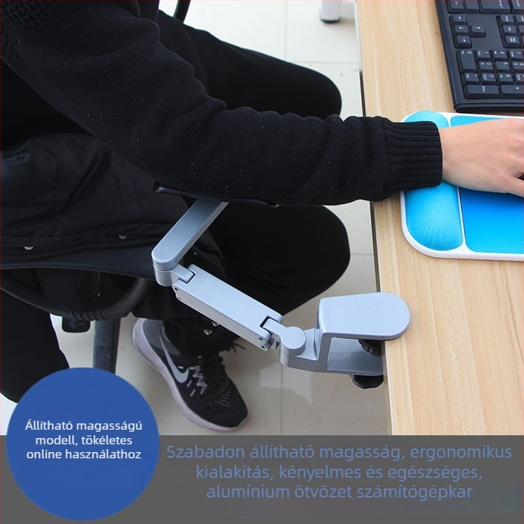 Alumíniumötvözet asztali egérpad, kétoldalas kialakítás és csuklótámogatás, OEM feldolgozás