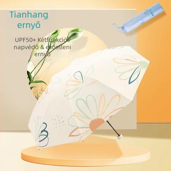 Hirdetési esernyő 8 acél bordával, 190T vinil vászonnal, acél nyél, műanyag fogantyú, kézi nyitás/zárás