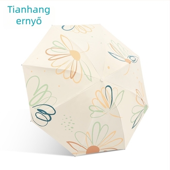 Hirdetési esernyő 8 acél bordával, 190T vinil vászonnal, acél nyél, műanyag fogantyú, kézi nyitás/zárás