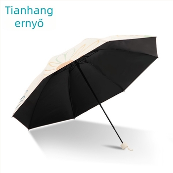 Hirdetési esernyő 8 acél bordával, 190T vinil vászonnal, acél nyél, műanyag fogantyú, kézi nyitás/zárás