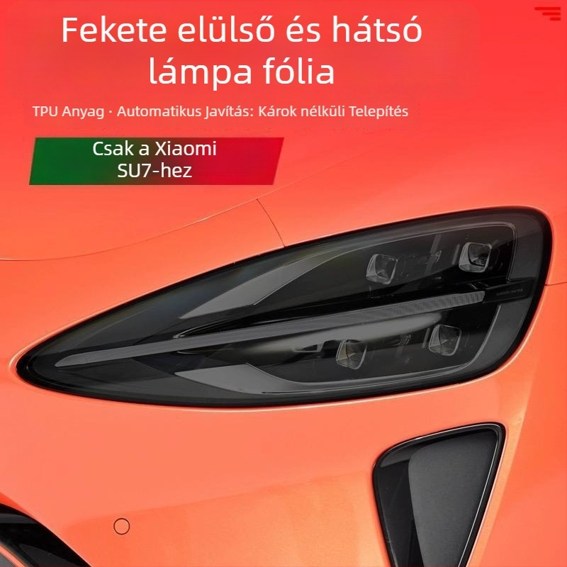 TPU-fólia fényszórókhoz és hátsó lámpákhoz Xiaomi SU7-Ultrehez, fényvezérelt színváltó funkcióval