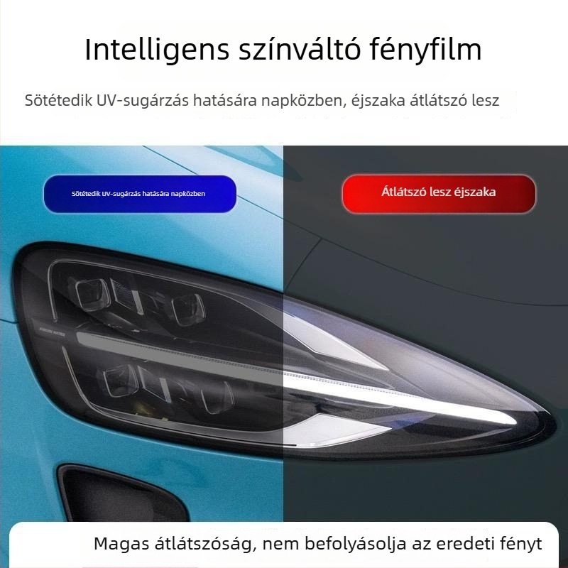 TPU-fólia fényszórókhoz és hátsó lámpákhoz Xiaomi SU7-Ultrehez, fényvezérelt színváltó funkcióval