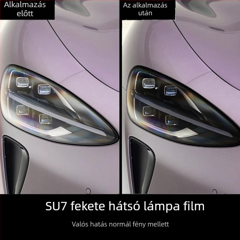 TPU-fólia fényszórókhoz és hátsó lámpákhoz Xiaomi SU7-Ultrehez, fényvezérelt színváltó funkcióval