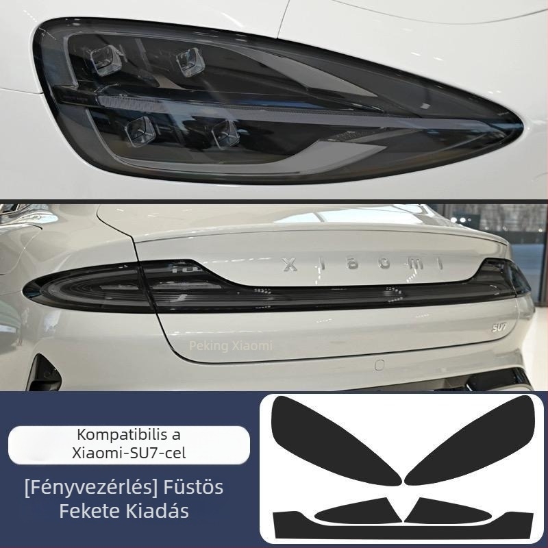 TPU-fólia fényszórókhoz és hátsó lámpákhoz Xiaomi SU7-Ultrehez, fényvezérelt színváltó funkcióval