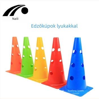 Futball-edzéshez: perforált jelzőtartók és pagoda alakú akadályok, 38 cm magasak és 15 hüvelyk