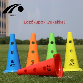 Futball-edzéshez: perforált jelzőtartók és pagoda alakú akadályok, 38 cm magasak és 15 hüvelyk