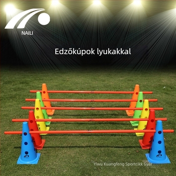 Futball-edzéshez: perforált jelzőtartók és pagoda alakú akadályok, 38 cm magasak és 15 hüvelyk