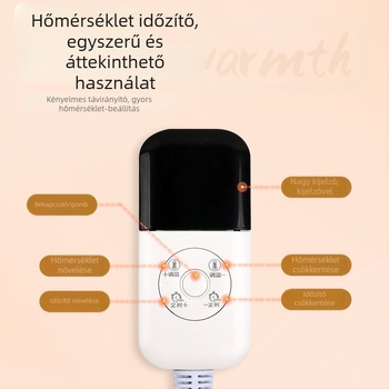 USB-s elektromos lábmelegítő papucs velúr felsővel, többpontos fűtés, uniszex, otthoni lábbeli