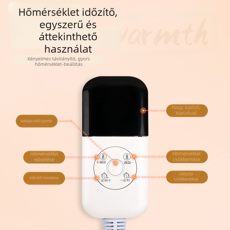 USB-s elektromos lábmelegítő papucs velúr felsővel, többpontos fűtés, uniszex, otthoni lábbeli