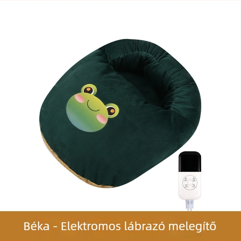 USB-s elektromos lábmelegítő papucs velúr felsővel, többpontos fűtés, uniszex, otthoni lábbeli