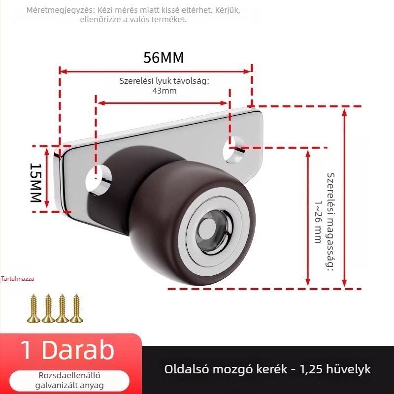Bútor görgő irányított, csendes gumikerék sínhez; Márka The First Force; Anyag Regular; Stílus Modern és minimalist