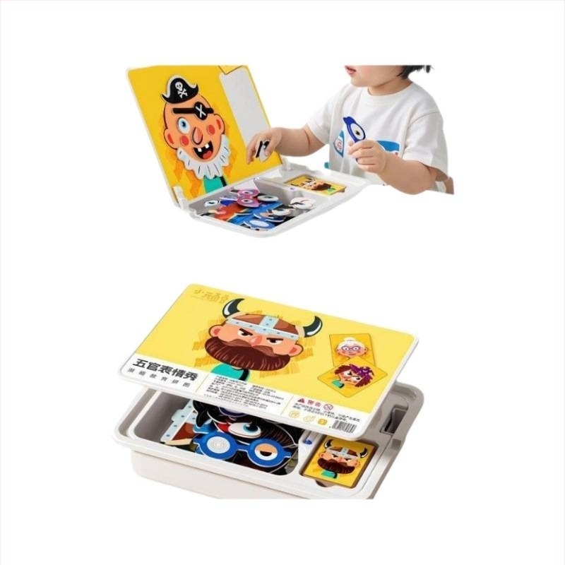 Mágneses 3D puzzle játék gyerekeknek 3–6 éveseknek, uniszex, papíralapú, DIY-barát
