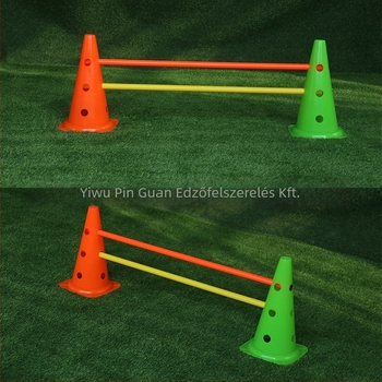 Futball-edzés segédeszközök - LDPE jelzővödrök lyukakkal és tunel-dizájnnal