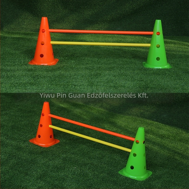 Futball-edzés segédeszközök - LDPE jelzővödrök lyukakkal és tunel-dizájnnal