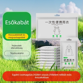 Egyszer használatos TPU esőponcho felnőtteknek, vastag, hosszú, teljes testet lefedő, utazáshoz és raftinghoz
