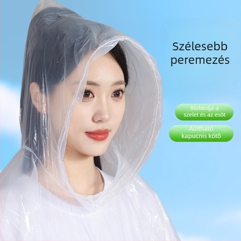 Egyszer használatos TPU esőponcho felnőtteknek, vastag, hosszú, teljes testet lefedő, utazáshoz és raftinghoz