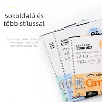 Kokuyo refill notebookhoz, 100 oldal, 26 lyuk, termékkód Ltao 680255259331