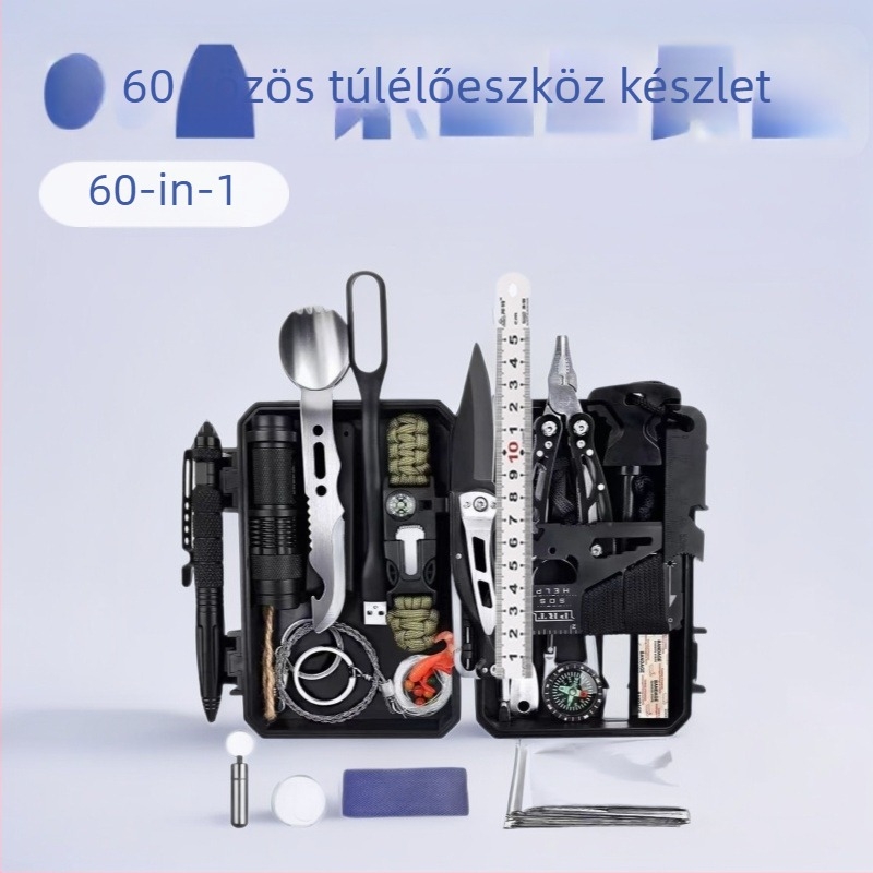 Matma 60-in-1 túlélő eszközök készlet — hordozható SOS vészhelyzeti és elsősegély készlet