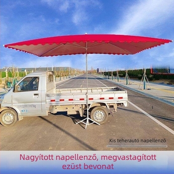 Kültéri standhoz napernyő, ferde kivitelű kirakati napernyő, extralarge árnyékolóval