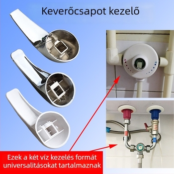 Elektromos vízmelegítő keverő-szelep kapcsolókar, U-alakú zuhanycsaphoz, univerzális típus, CE tanúsítvány, műanyag anyag, vezérlő modell