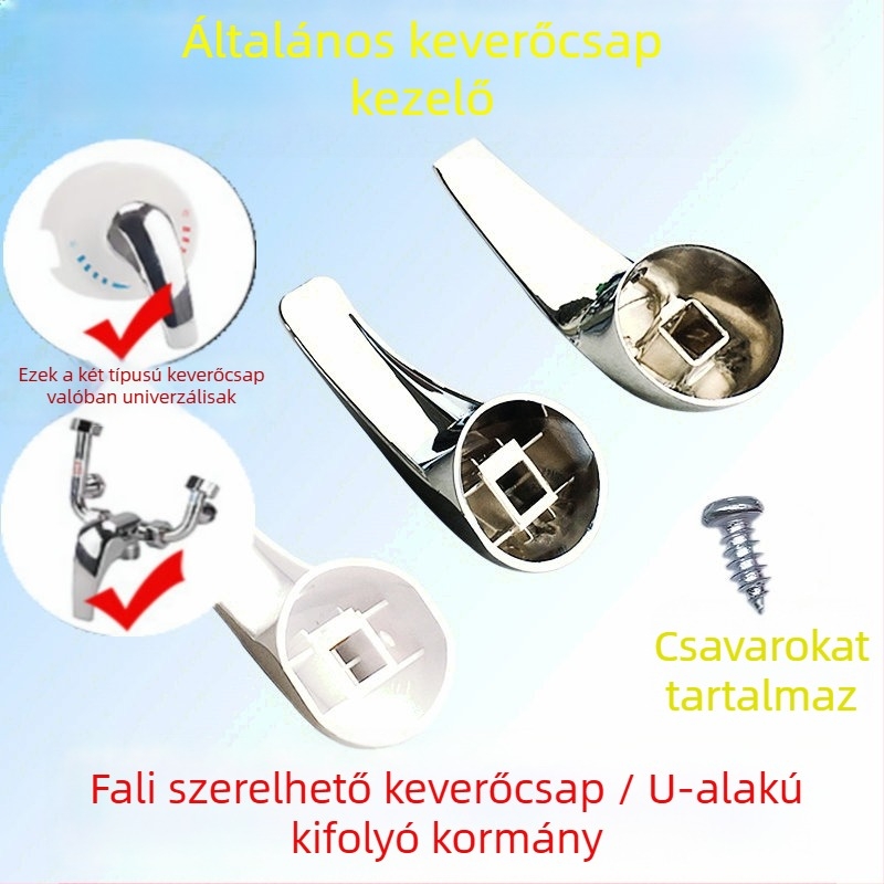 Elektromos vízmelegítő keverő-szelep kapcsolókar, U-alakú zuhanycsaphoz, univerzális típus, CE tanúsítvány, műanyag anyag, vezérlő modell