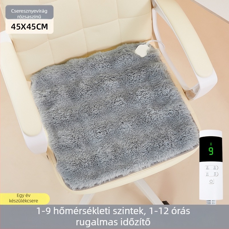 Fűtött ülés párna irodai székre, USB-s táplálás, nyuszis plüss borítás, univerzális, férfiak és nők számára