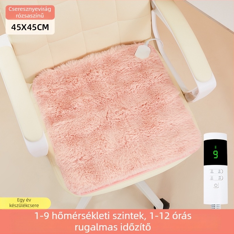 Fűtött ülés párna irodai székre, USB-s táplálás, nyuszis plüss borítás, univerzális, férfiak és nők számára