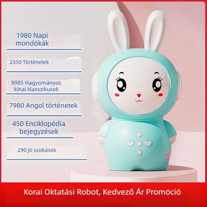 Intelligens korai oktatási robot gyerekeknek – olvasási funkció, zenei lejátszás, műanyag test, memória nélkül