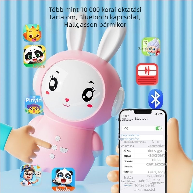 Intelligens korai oktatási robot gyerekeknek – olvasási funkció, zenei lejátszás, műanyag test, memória nélkül