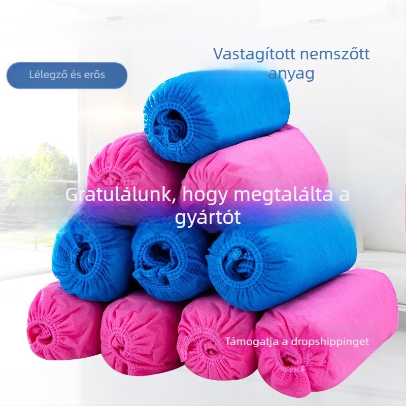 Egyszer használatos cipővédő, nem szőtt anyagból, közepes vastagság, egyszínű mintázat, beltéri használatra, biodegradálható (anyag: nem szőtt; vastagság: közepes; mintázat: egyszínű; használat: beltéri; biodegradálható: igen)