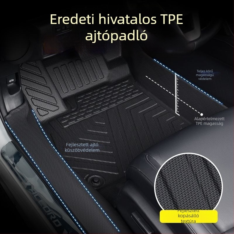 Xpeng P7, G6, G7, G9 és Mona+M03 TPE autópadlójának teljes lefedésű szőnyegek, ötüléses modellhez, testreszabható, logó nélkül