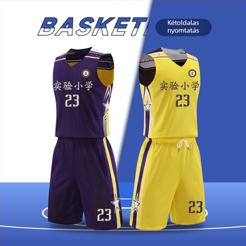 Gyerekeknek szóló kosárlabda együttes, négy darabos készlet – 100% poliészter, gyorsan száradó, lélegző, nedvességelvezető, uniszex