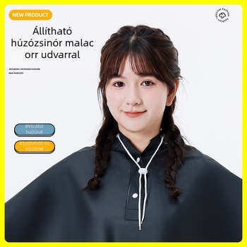 Kerékpáros esőponcho, Cape stílus, EVA anyag, felnőtt, 1 személy, átlátszó (Cape stílus; EVA anyag; Felnőtt; 1 személy; Vízálló)