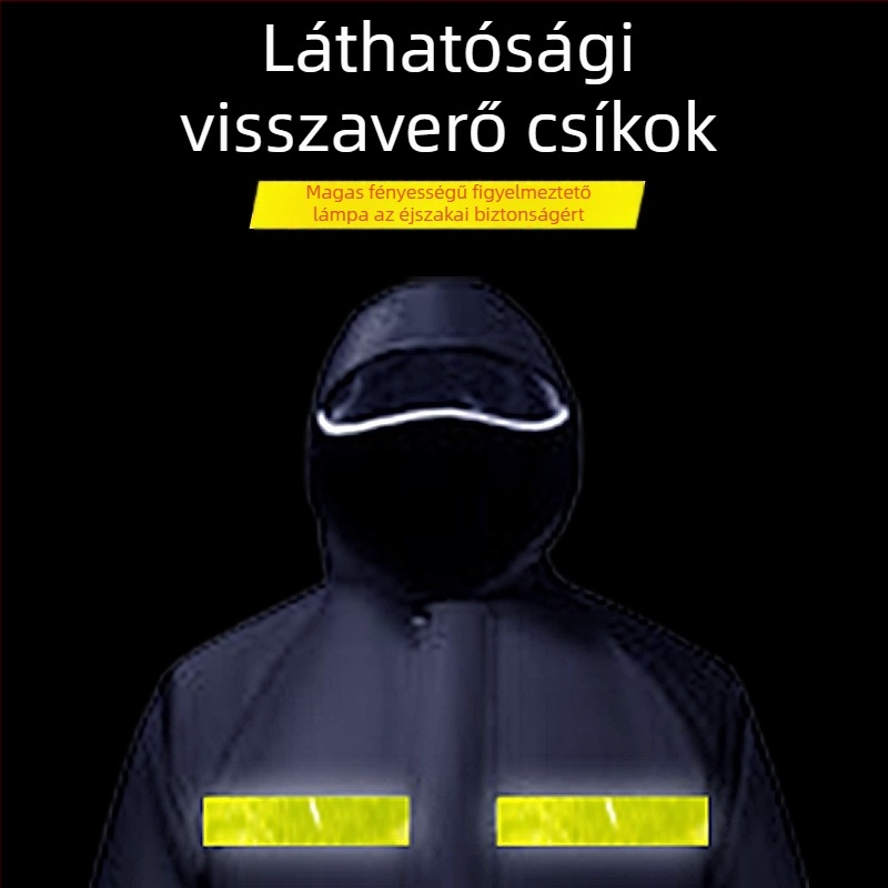 Szétválasztható esőponcsó Oxford vászonból, vastag anyag, motorkerékpár/elektromos járműre, felnőtt