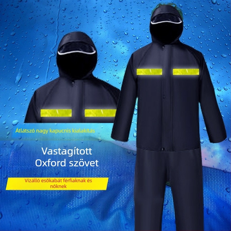 Szétválasztható esőponcsó Oxford vászonból, vastag anyag, motorkerékpár/elektromos járműre, felnőtt