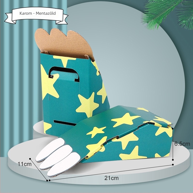 Háromdimenziós karton dinoszaurusz hordozható doboz DIY játék — anyag: papír, 3D panel, DIY-barát, 4–6 éveseknek