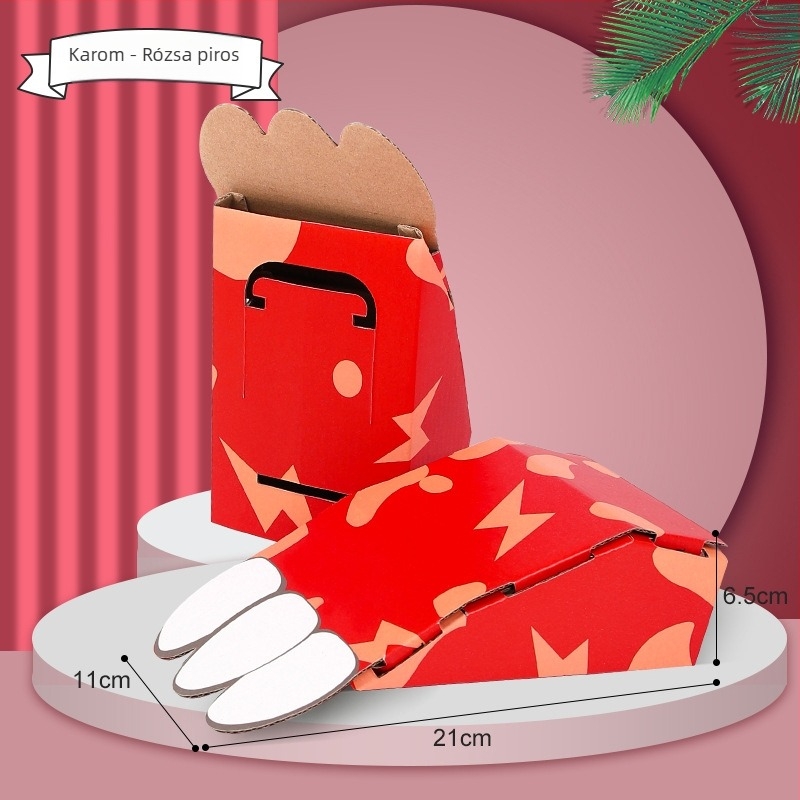 Háromdimenziós karton dinoszaurusz hordozható doboz DIY játék — anyag: papír, 3D panel, DIY-barát, 4–6 éveseknek