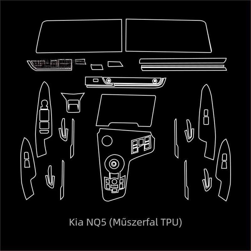 Belső védőfilm navigációs képernyőhöz és középső konzolhoz - PET, magas és alacsony hőmérséklet-tűrés, pozíció: központi vezérlés, univerzális