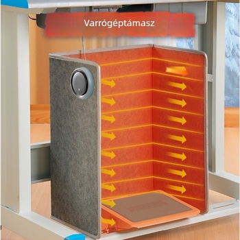 Varróasztalhoz készült elektromos lábmelegítő papucs, háromoldali fűtés, USB táplálás