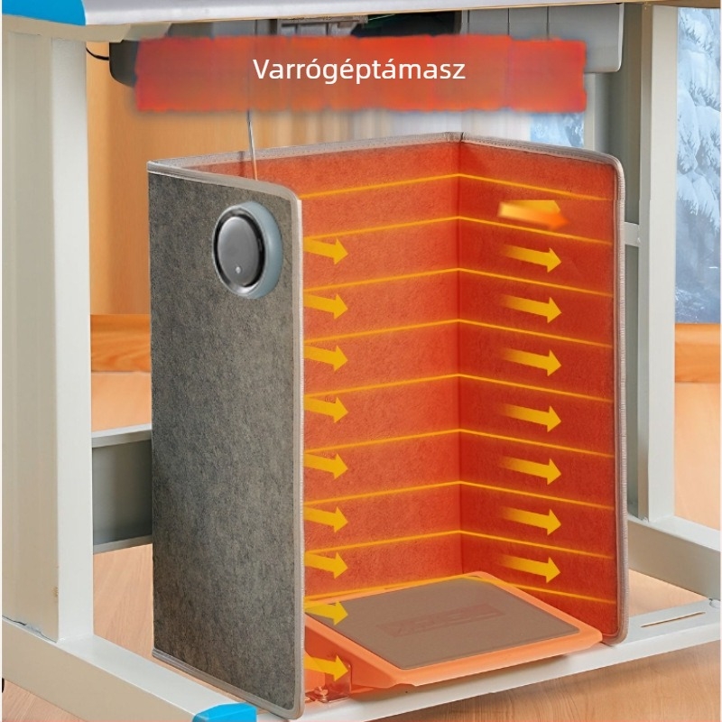Varróasztalhoz készült elektromos lábmelegítő papucs, háromoldali fűtés, USB táplálás