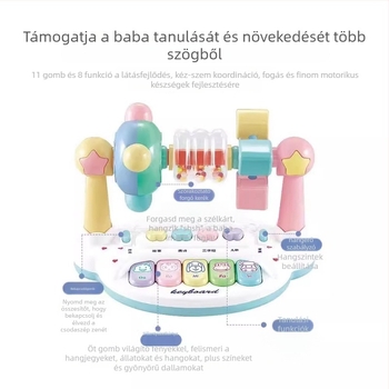 Multifunkcionális oktatási puzzle mese-történetű játék zenei funkcióval (elemről működő, műanyagból, 0–3 éveseknek, memória nélkül)