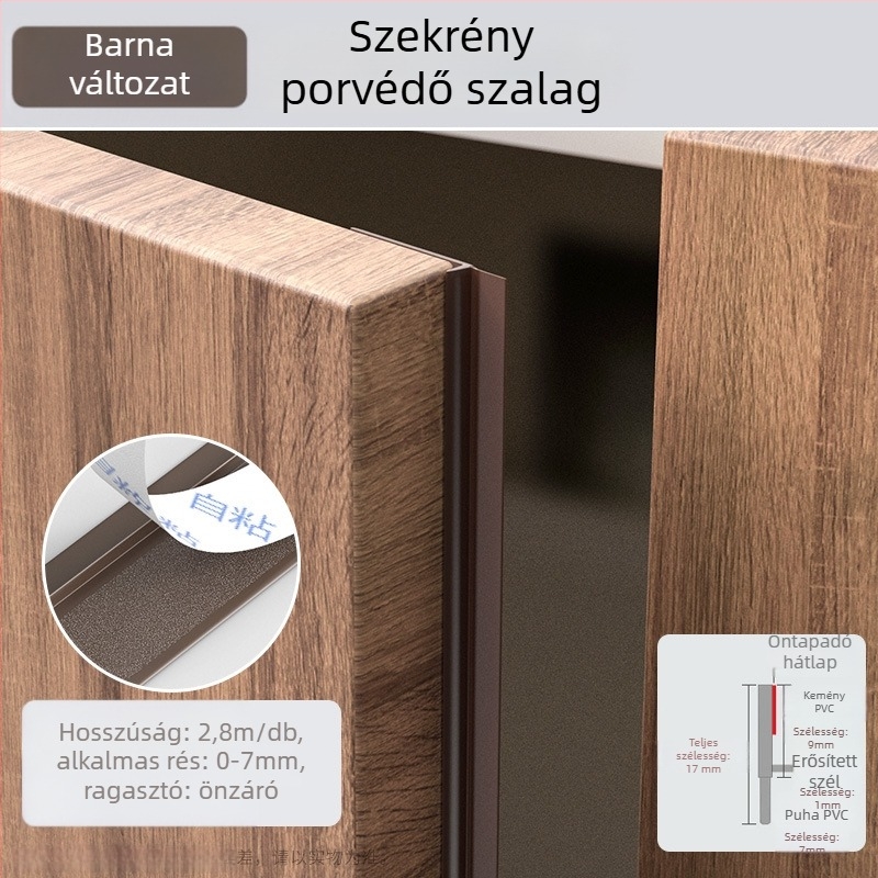 Szigetelőszalag szekrényajtókhoz, porálló, modell CX-CZ-YH, Strength márka, ajtókhoz, modern egyszerű stílus