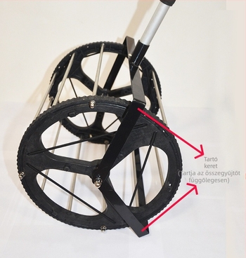 Hengeres stílusú asztalitenisz labdagyűjtő készülék hálókerettel — nylon/poliészter, Eisenway, 1,35 kg